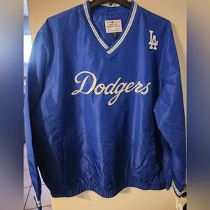 LOS ANGELES DODGERS SCRIPTED STITCHED THROWBACK PULLOVER WINDBREAKER 3XLARGE